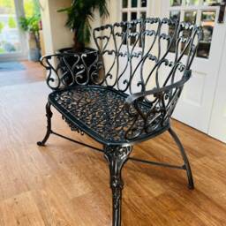 Heavy Cast Iron Garden Bench Patio Chair - thumbnail 3