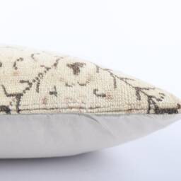 Vintage Turkish Kilim Pillow Cover 16'' Handwoven Wool Throw - thumbnail 4