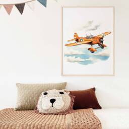 Airplane Poster, Plane Aviation Wall Art, Vehicle Prints, Boys Room Kids Decor, Watercolor Art - thumbnail 2