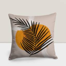Mid Century Modern Pillow Cover, Abstract Boho Cushion Case, Minimalist Flower Drawing, Living Room Decor, Bedroom Accent - thumbnail 3