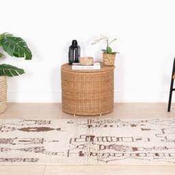 Brown Beni Ourain Rug, Moroccan Rug 3x6 Ft, Authentic Handmade Berber Carpet, Genuine Wool Rug, Area Tapis Berbere, Teppich - thumbnail 2