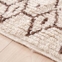 Brown Beni Ourain Rug, Moroccan Rug 3x6 Ft, Authentic Handmade Berber Carpet, Genuine Wool Rug, Area Tapis Berbere, Teppich - thumbnail 4