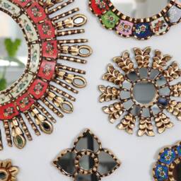 "Peruvian Mirrors ""Rainbow Red Collection" - thumbnail 3