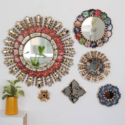 "Peruvian Mirrors ""Rainbow Red Collection"