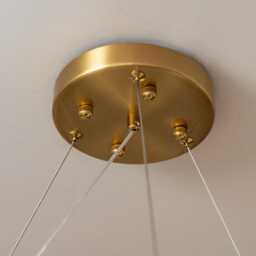 Alabaster Ring Chandelier - Solid Brass Luxury Ceiling Light - thumbnail 4