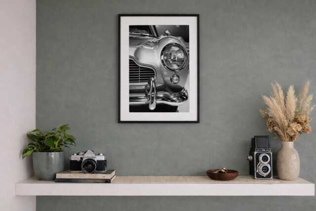 James Bond 007, Aston Martin, Db5, No Time To Die, Black & White Print, Poster, Photograph - image 1