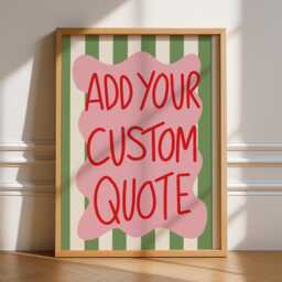 Custom Text Print, Unframed Art, Bold & Bright Funky Colours, Motivational Quotes, Create Your Own, Personalised, Typography, Living Room - thumbnail 1