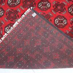 5x8 Ft Turkmen Bokhara Area Rug, Afghan Red High Pile Rug - Brand New Akhcha Handmade Livingroom Rug, Tribal Bedroom Office Rug - thumbnail 4