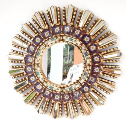 "Peruvian Mirrors - ""Lime Purple 45cm" - thumbnail 1
