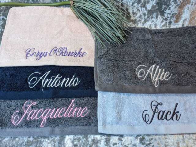 Personalised Face Cloth/Embroidered Towel Luxury Towel With Name Custom Nick Wedding Role - image 1