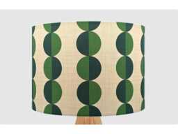 Green Circles Cream Lampshade, Table Floor Lamp/Ceiling Pendant Small Medium Large 15cm 20cm 25cm 30cm 35cm 40cm Drum Light Shade