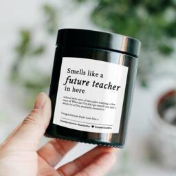 Congratulations New Job Teacher - Graduation Gift For Future Daughter Son Funny Custom University Candle Present - thumbnail 2