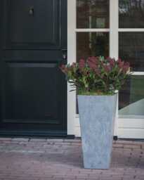 Artstone Ella Vase Grey Plant Pot, Recycled Plastic & Stone - H49cm - thumbnail 1