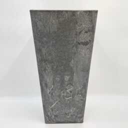 Artstone Ella Vase Grey Plant Pot, Recycled Plastic & Stone - H49cm - thumbnail 2