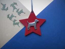 Patterdale Terrier Hanging Decoration - Dog Mum Christmas Ornament Owner Unique Decor - thumbnail 1