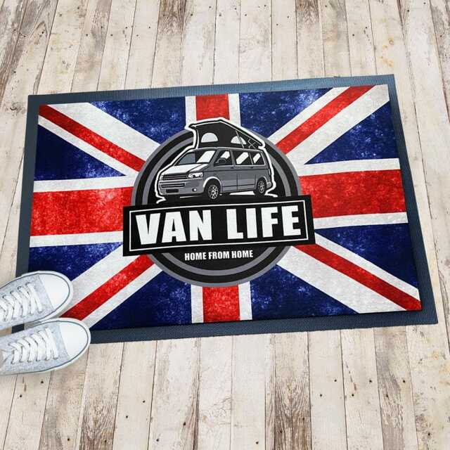 Van Life Camper Motorhome Mat - Union Jack Campervan Door Mat 60 X 40 cm Uj01 Motorhome Accessories - image 1