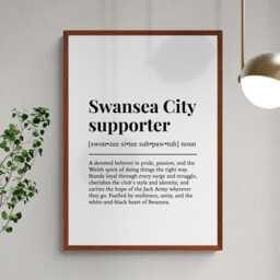 Swansea City Supporter Funny Definition Sport Football Gift Wall Art Print - thumbnail 2
