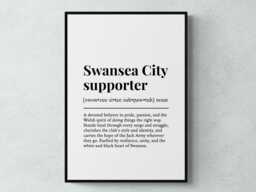 Swansea City Supporter Funny Definition Sport Football Gift Wall Art Print - thumbnail 1