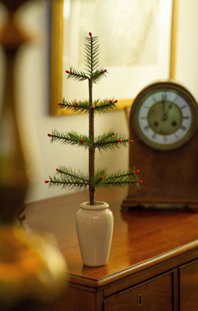 Mini German Goose Feather Christmas Tree - image 1