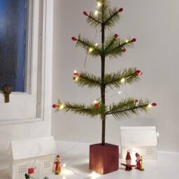 Mini German Goose Feather Christmas Tree - thumbnail 3