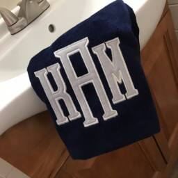 Applique Terry Velour Hand Towel