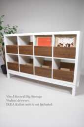 Ikea Kallax Vinyl Record Storage Drawer Insert, Lp Cabinet - thumbnail 1