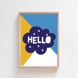 Set Of 2 Boys Nursery Prints, Decor, Dream Big Print, Bedroom Wall Art, Blue Mustard, Art - thumbnail 2