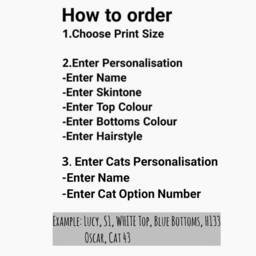 Personalised Cat & Owner Print, Cat Portrait, Cat Gift, Cat Memorial Print, Personalised Pet Portrait - thumbnail 2