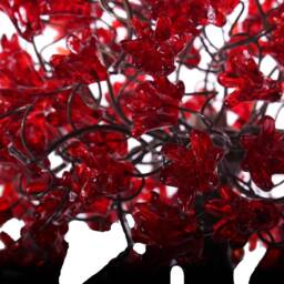 Red Table Lamp, Bedside Lamp With Jumping Flowers & Metal Wires, Romantic Special Desk For Her - Valentine Day - thumbnail 2