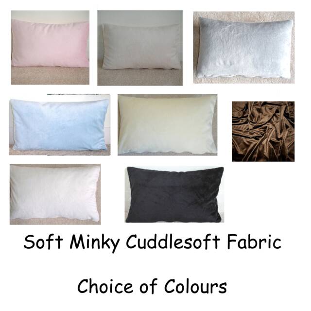 10x16 Tempur Travel Pillow Cover With Zip 40x26cm Minky Plush Cuddlesoft Fleece Soft Fluffy Oblong Cushion Case Sham 16x10 Pink Grey Cream - image 1