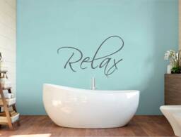 Relax Bathroom Sticker Decor Relaxation Wall For Decal Self Care Art Spa Relax Sign Washroom