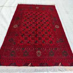 3x5 Ft Shiren Takab Afghan Red Rug, Tribal Handmade Wool Area Carpet - thumbnail 3