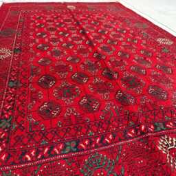 3x5 Ft Shiren Takab Afghan Red Rug, Tribal Handmade Wool Area Carpet - thumbnail 4