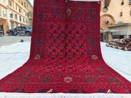 3x5 Ft Shiren Takab Afghan Red Rug, Tribal Handmade Wool Area Carpet - thumbnail 1