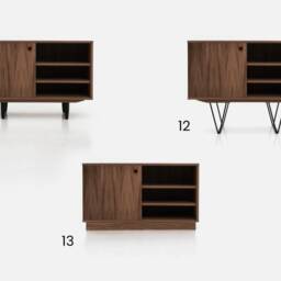 Mid-Century Sideboard, Dresser, Commode, Credenza Made Of Walnut Vaneer - Livlo O-S17 - thumbnail 2