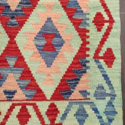 Classic Kilim Runner, Handmade Artisan Afghan Turkish Aztec Sheep Wool Runner Rug 297x85 cm - thumbnail 2