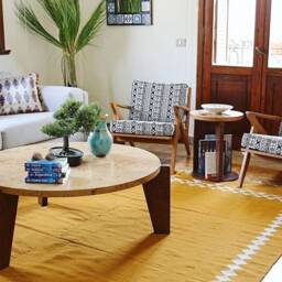 Southwestern Mustard Yellow Kilim Rug - Area Rugs Runner Flatwoven Aztec Low Pile 5x8 8x10 8'x10' Living Room Bedroom Aesthetic Wool - thumbnail 4