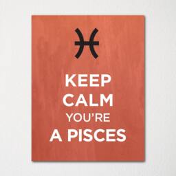 Keep Calm You're A Pisces - Fine Art Print Choice Of Color Purchase 3 & Receive 1 Free Custom Prints Available - thumbnail 1