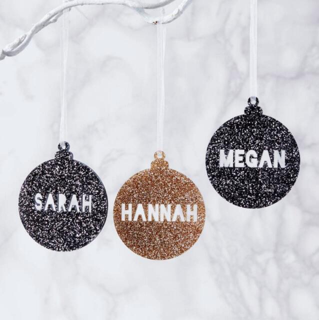 Personalised Metallic Christmas Bauble Decoration - image 1