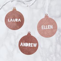 Personalised Metallic Christmas Bauble Decoration - thumbnail 3