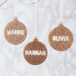 Personalised Metallic Christmas Bauble Decoration - thumbnail 2