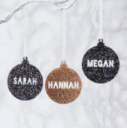 Personalised Metallic Christmas Bauble Decoration
