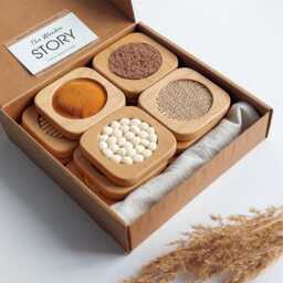Montessori Wooden Sensory Cards - Tactile Baby Toy For Motor Skills - thumbnail 1