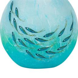 Handmade Ocean Fish Bowl Strawsilk Vase Or Candle Holder - thumbnail 2