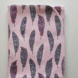 Feather Swaddle Blanket & Newborn Hat Set. Take Home Pink Feathers Swaddle. Baby Shower Gift. Photo Prop. Ready To Ship - thumbnail 2
