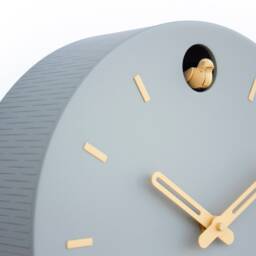 Linden Green Cuckoo Clock, Saffron Details, Minimalist Wall Decor, Modern Wooden Design - thumbnail 4