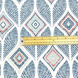939. Handmade Artemis Indigo - Art Deco 100% Cotton Cushion Cover, Various Sizes - thumbnail 3