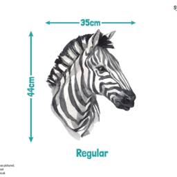 Watercolour Jungle Trio Wall Sticker Pack, Stickers, Safari Room Decor, Zebra - thumbnail 4