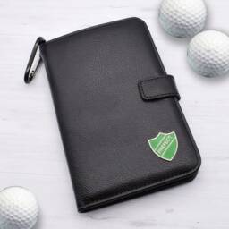 Green Prefect School Design - Personalised Leatherette Golf Organiser Complete With Divot Repairer, Marker, Tees, Scorecard & Pencils - thumbnail 1