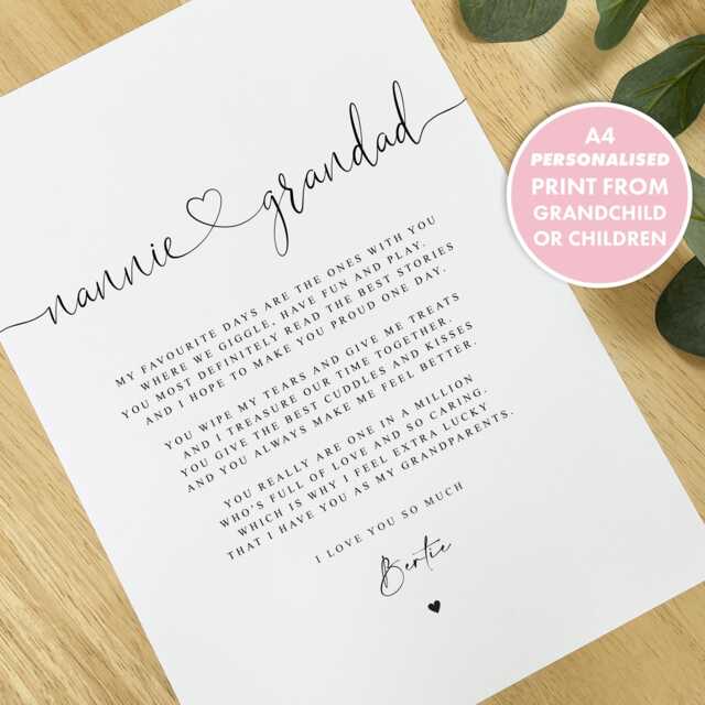 Personalised Nannie & Grandad Poem A4 A5 Print Nannie Gift, Grandparent Poem, Gift For Grandparents Christmas - image 1